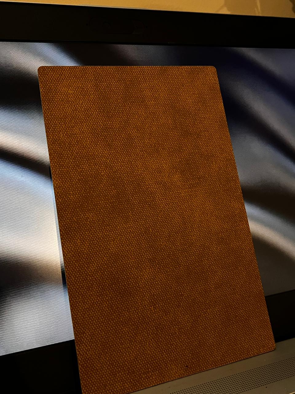 Canvas Texture Phone Skin - Caramel Brown